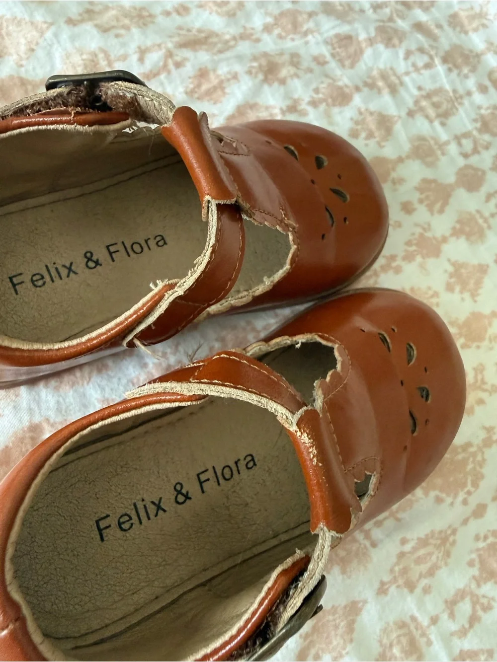 Girls' Brown Leather Mary Jane Shoes